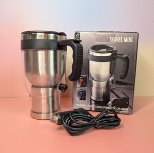 Stainless Steel Travel Mug with DC  Car Adapter-16oz